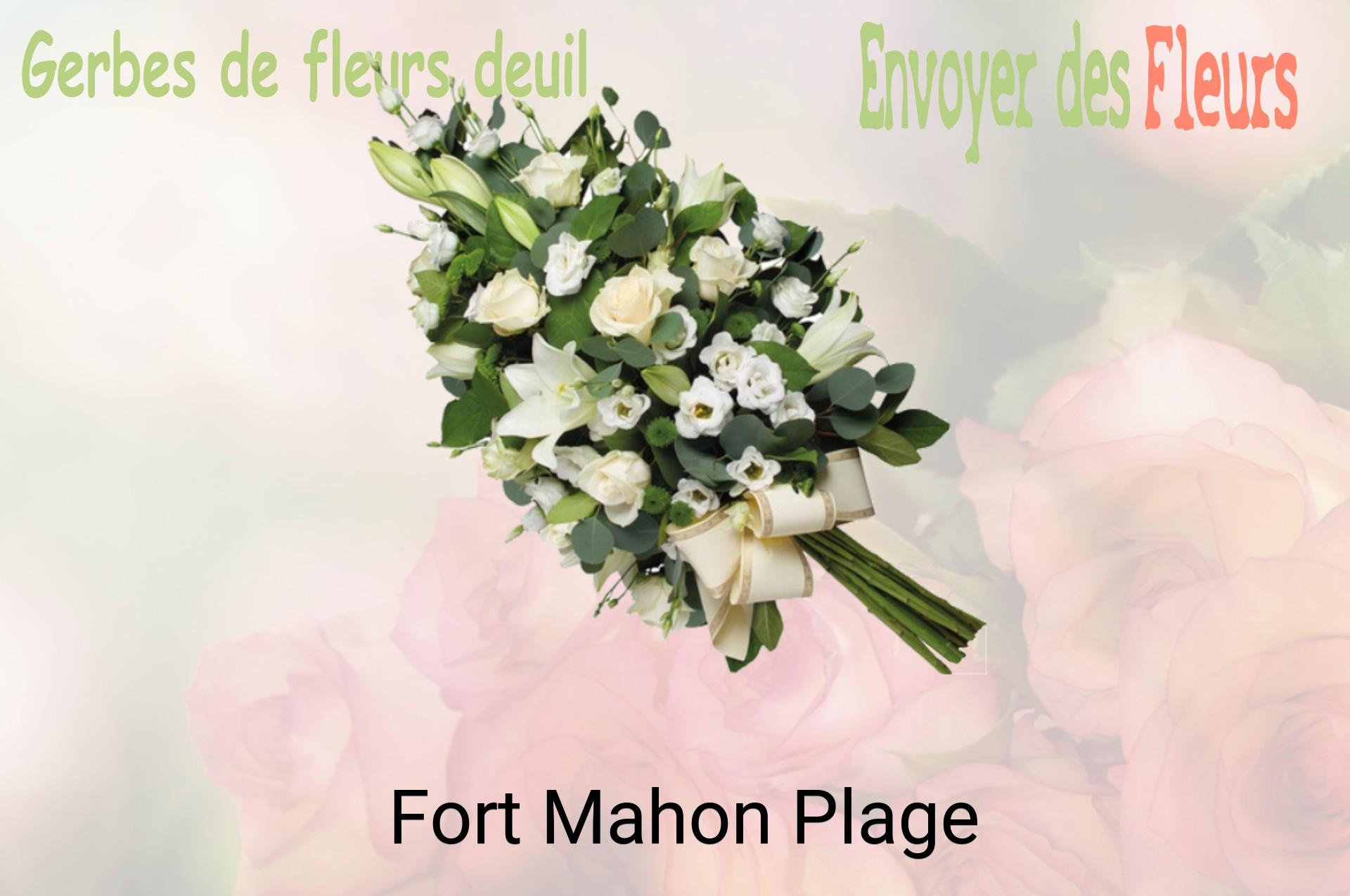 Gerbe de fleurs de deuil livrée à Fort-Mahon-Plage